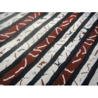 SET of 2 Cotton Block Print Handkerchief Hanky Pocket Square - 16 inches square